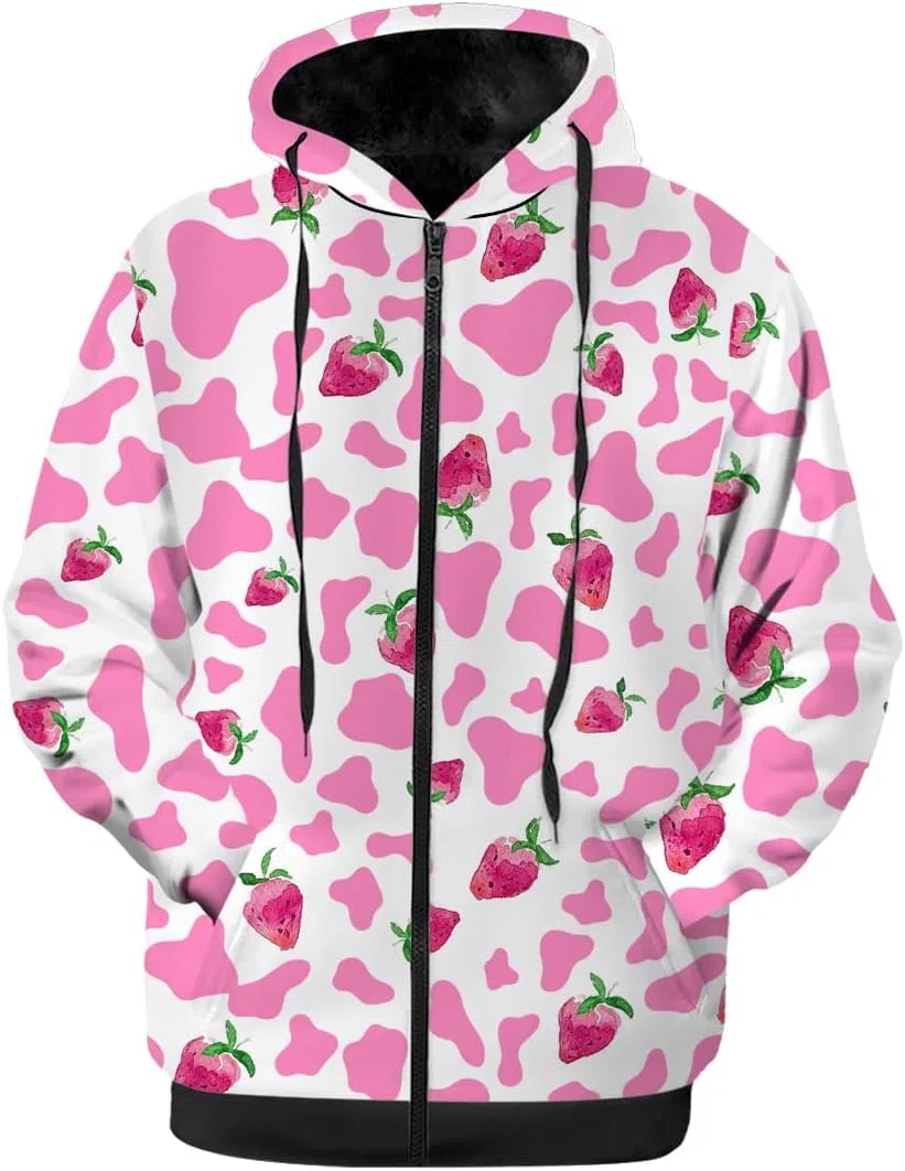 Женское зимнее пальто с принтом, 3210 Cow Pink