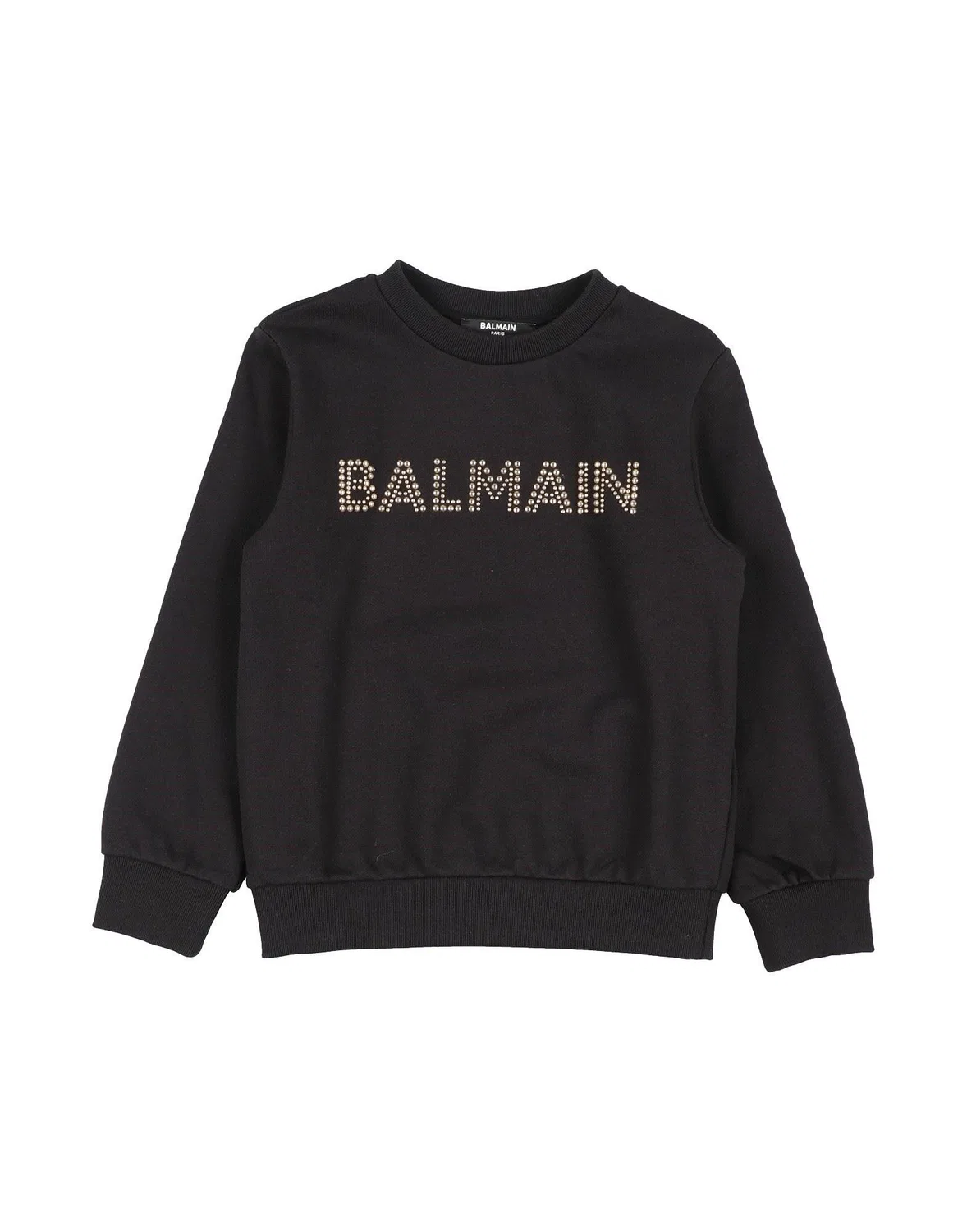 Свитшот с аппликацией Balmain, черный