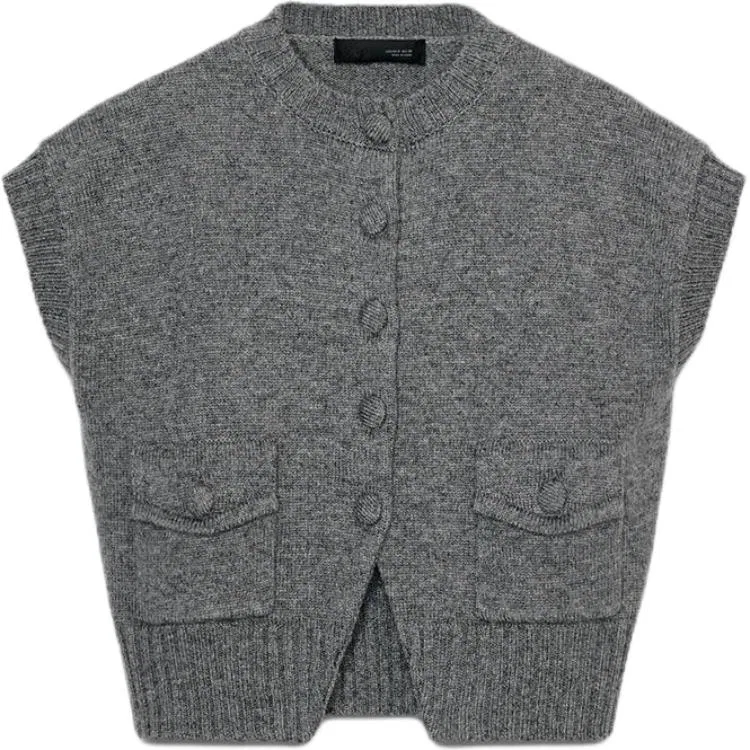 Женский топ без рукавов с круглым вырезом ZARA, Gray