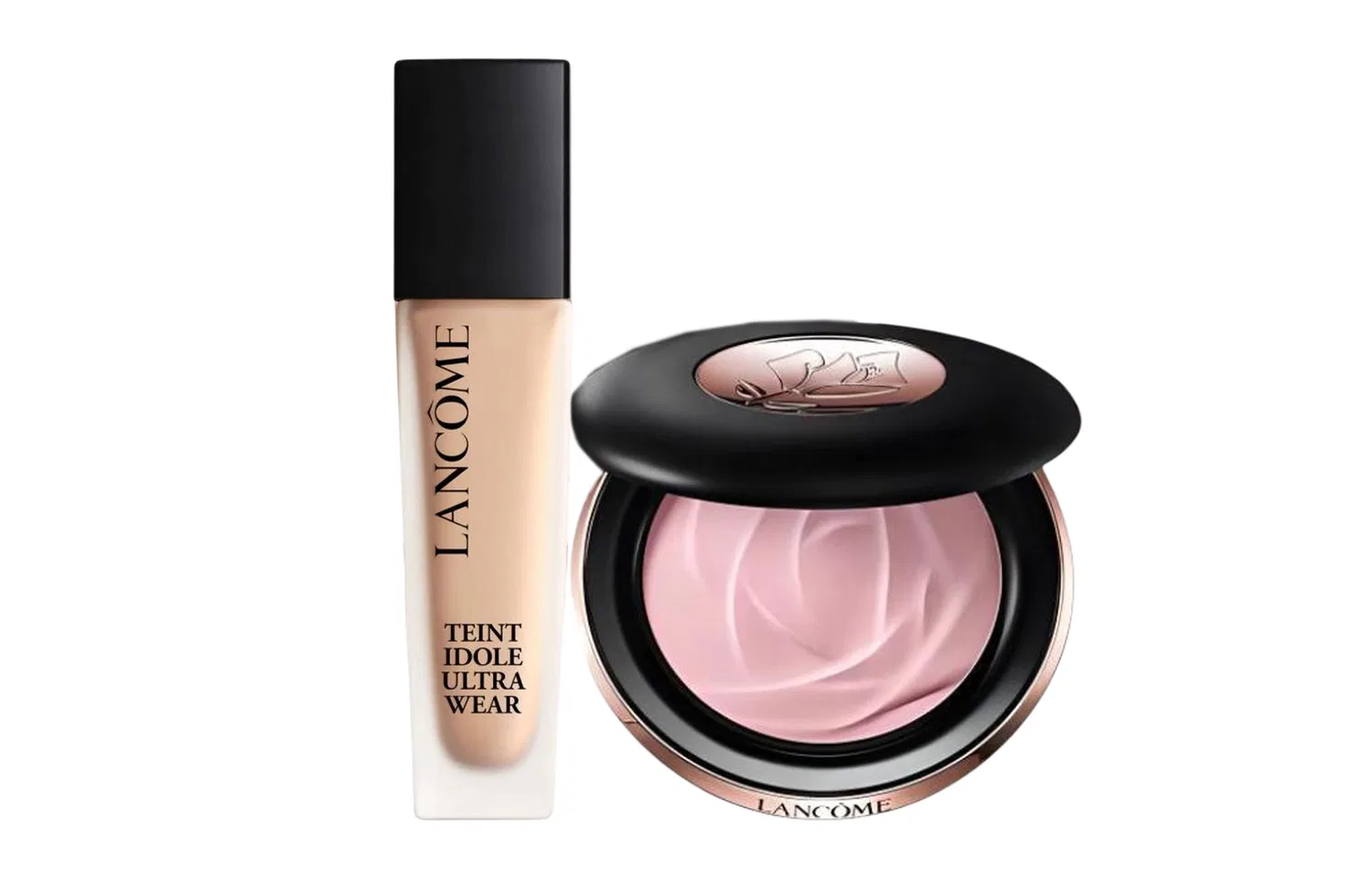 Женский набор тональной основы и компактной пудры Long-Lasting Makeup, LANCOME, 30мл+10г