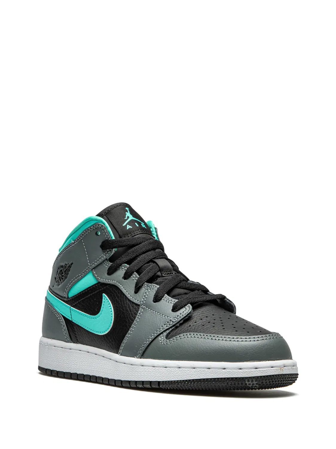 Кроссовки Air Jordan 1 Mid "Серый/Аква" — фото 2