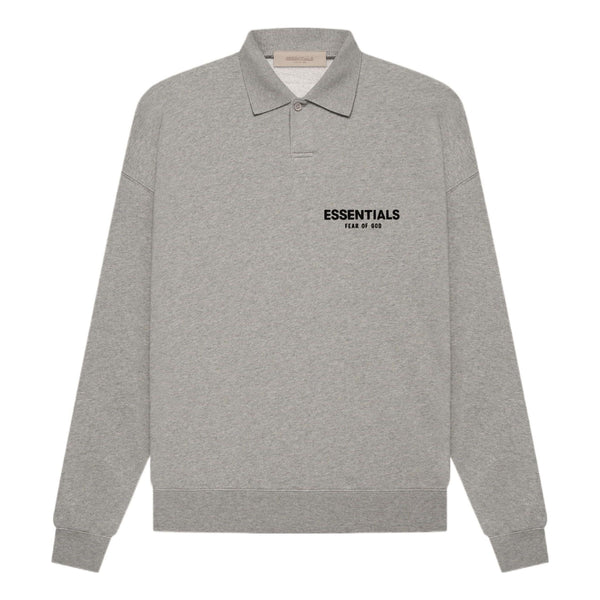 

Рубашка ss22 long sleeve polo shirt 'dark oatmeal' Fear Of God Essentials, серый