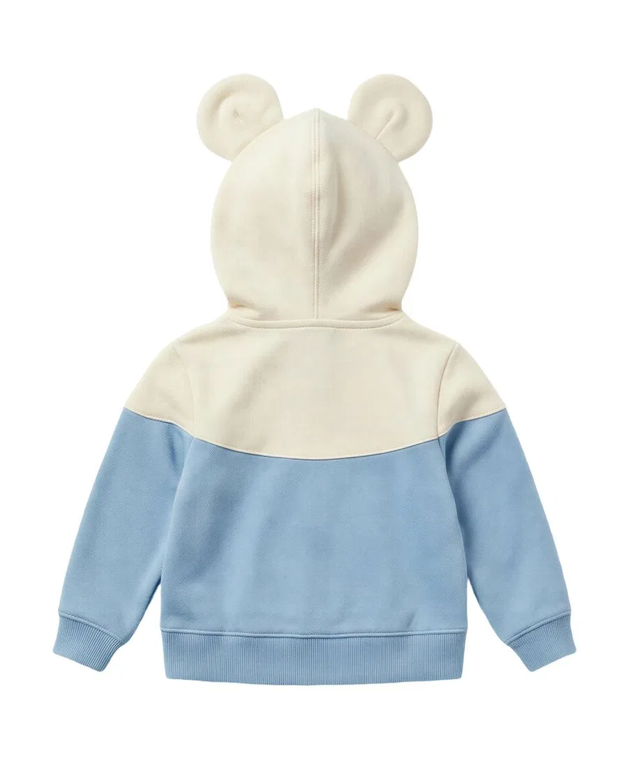 Комплект из 4 предметов Mickey Mouse: худи с капюшоном и ушками, 2 боди, штаны Disney, Blue/White/Gray — фото 3