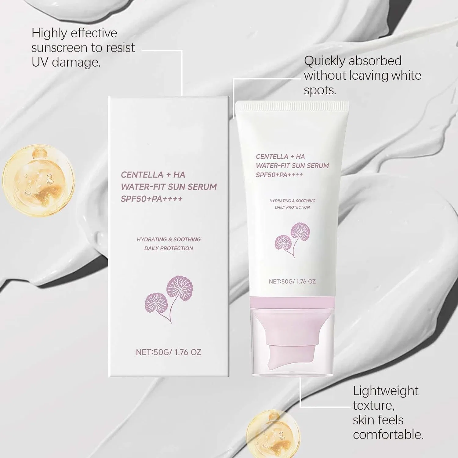 Солнцезащитный крем для лица Auriskin SPF50 PA++++, 50 мл — фото 3