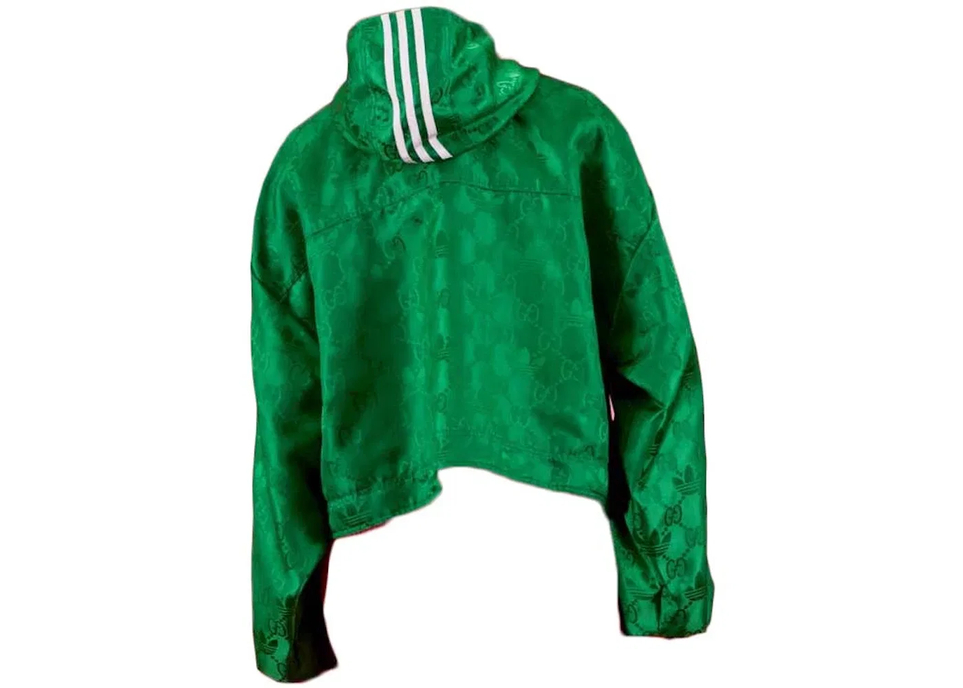 Женская бомбер-куртка с принтом Gucci x Adidas, Green — фото 3