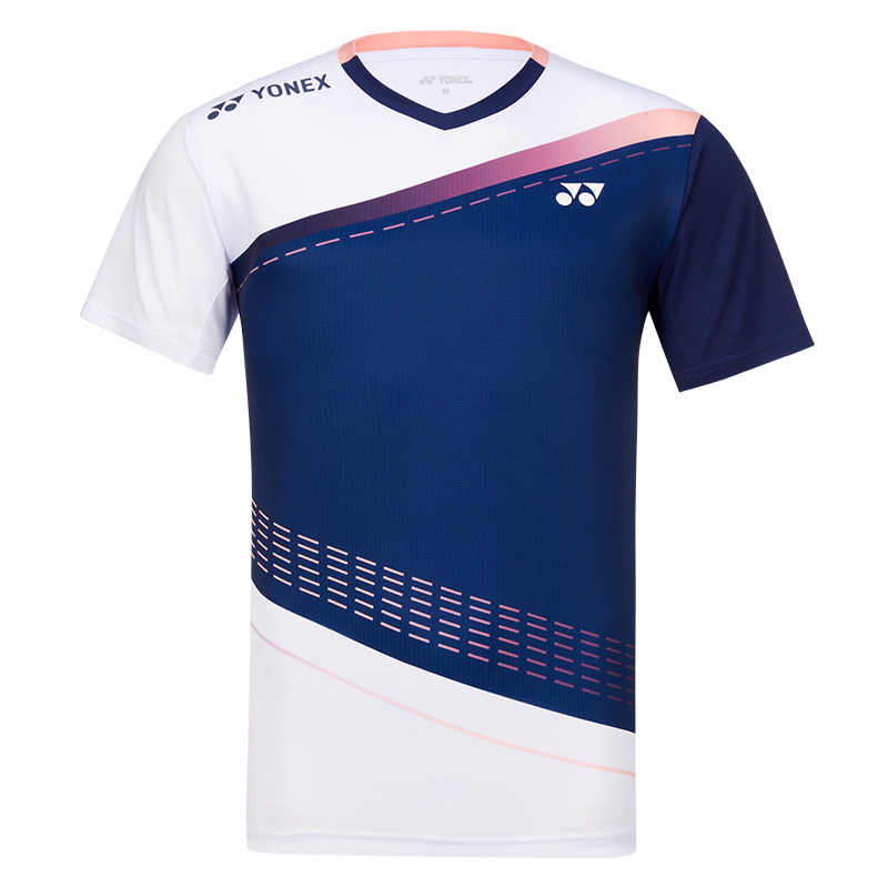 

YONEX Футболка для бадминтона мужская white navy blue