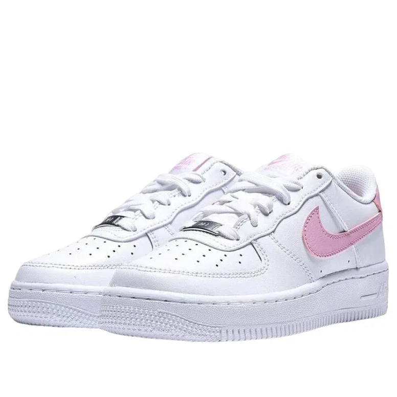 Детские кроссовки с кожаным верхом Air Force 1 'Pink White' Nike, Pink/White — фото 2