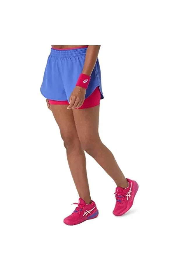 Детские шорты для девочек спортивные Asics, Pink - Blue — фото 4