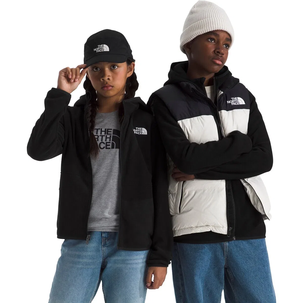 Детское худи на молнии с принтом Glacier The North Face, Tnf Black