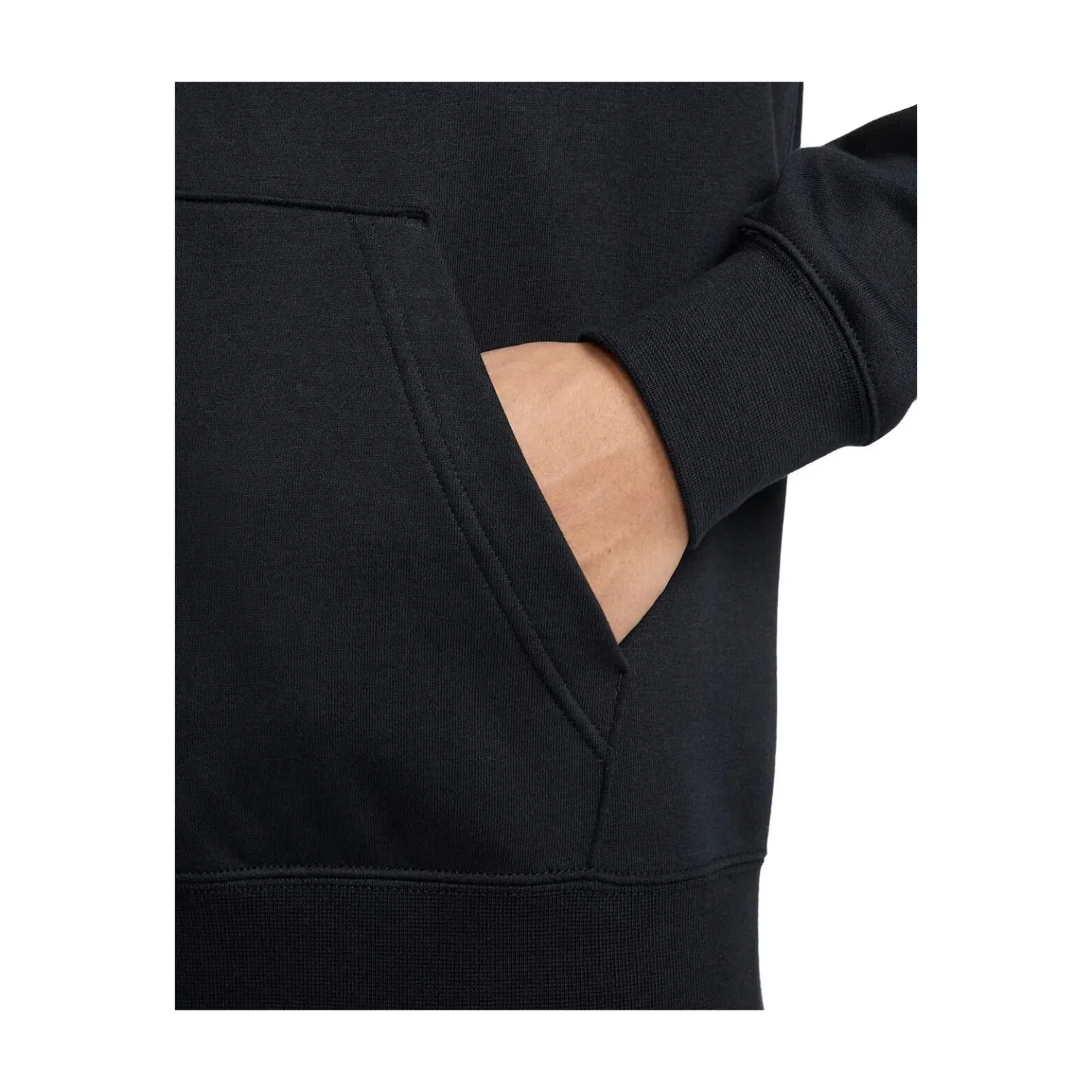 Мужское худи Club Zip-up Terry Hooded Top 'Black White' Nike, Black/White — фото 4