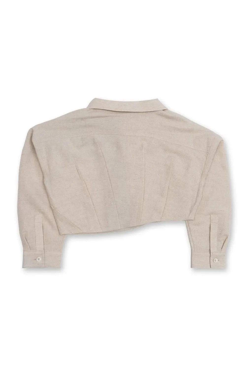 Блуза асимметричная Le Mejean Jacquemus, Beige — фото 2