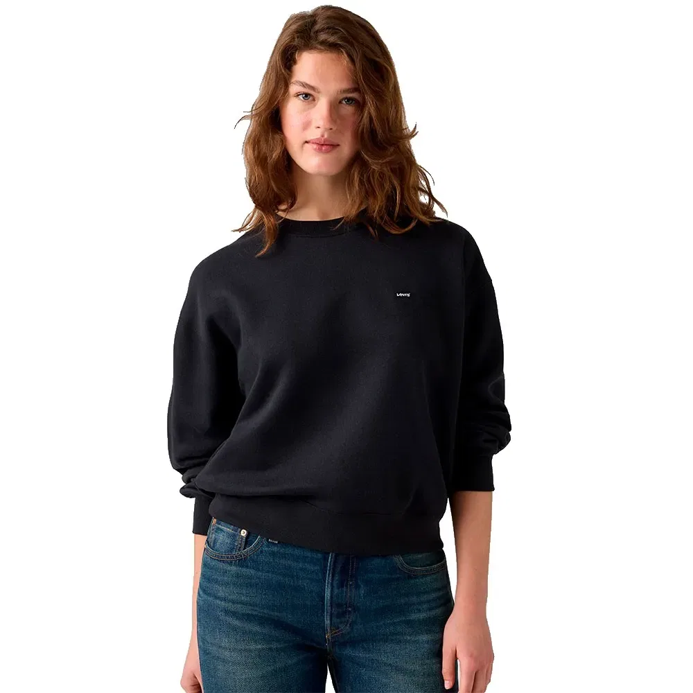 Женский свитшот хлопковый Levi's Everyday Sweatshirt, Black — фото 4