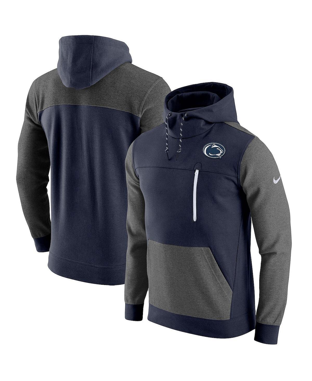 

Мужская темно-синяя толстовка с капюшоном penn state nittany lions av-15 2.0 pullover Nike, синий