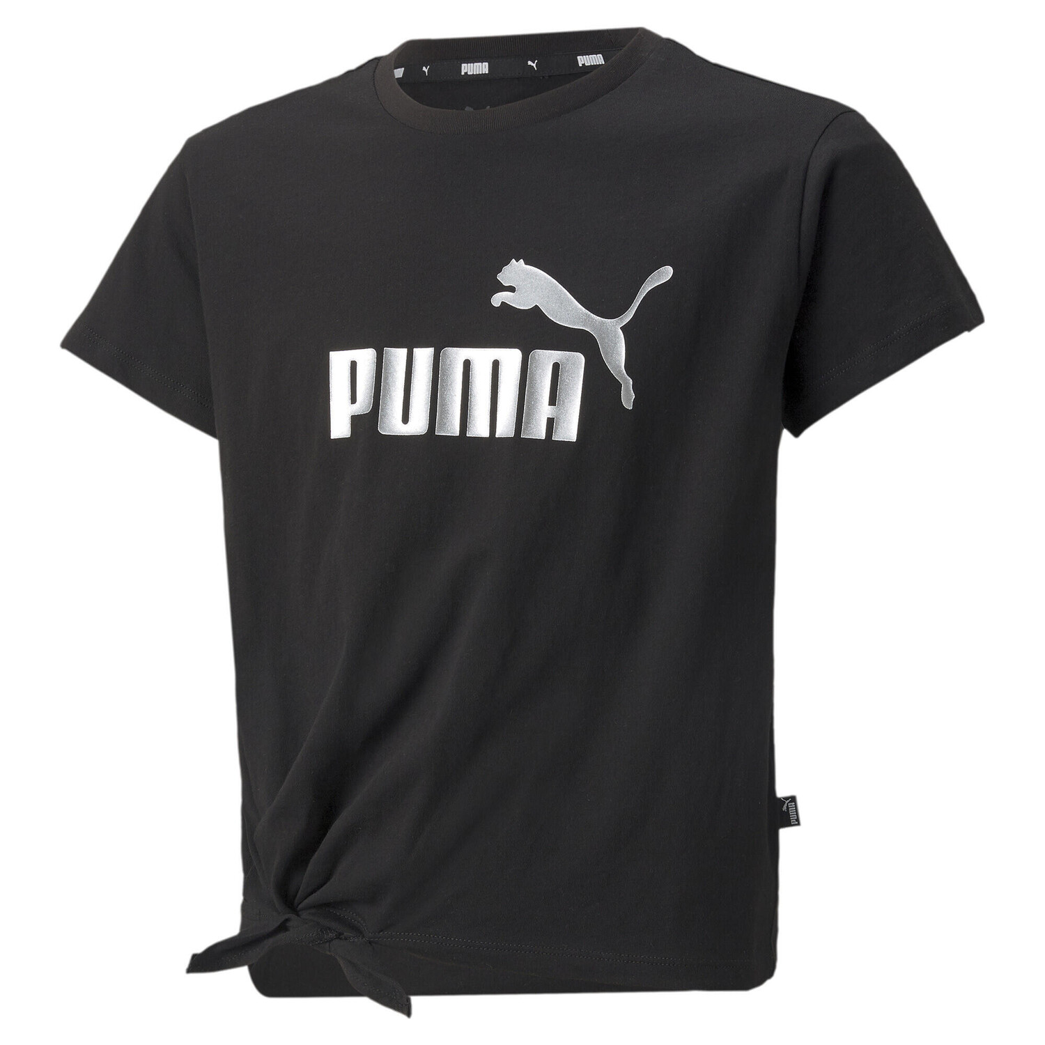 

Молодежная трикотажная футболка с логотипом Essentials+ PUMA, черный