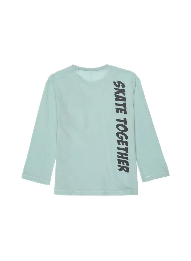 Футболка хлопковая Zara, зеленый — фото 3