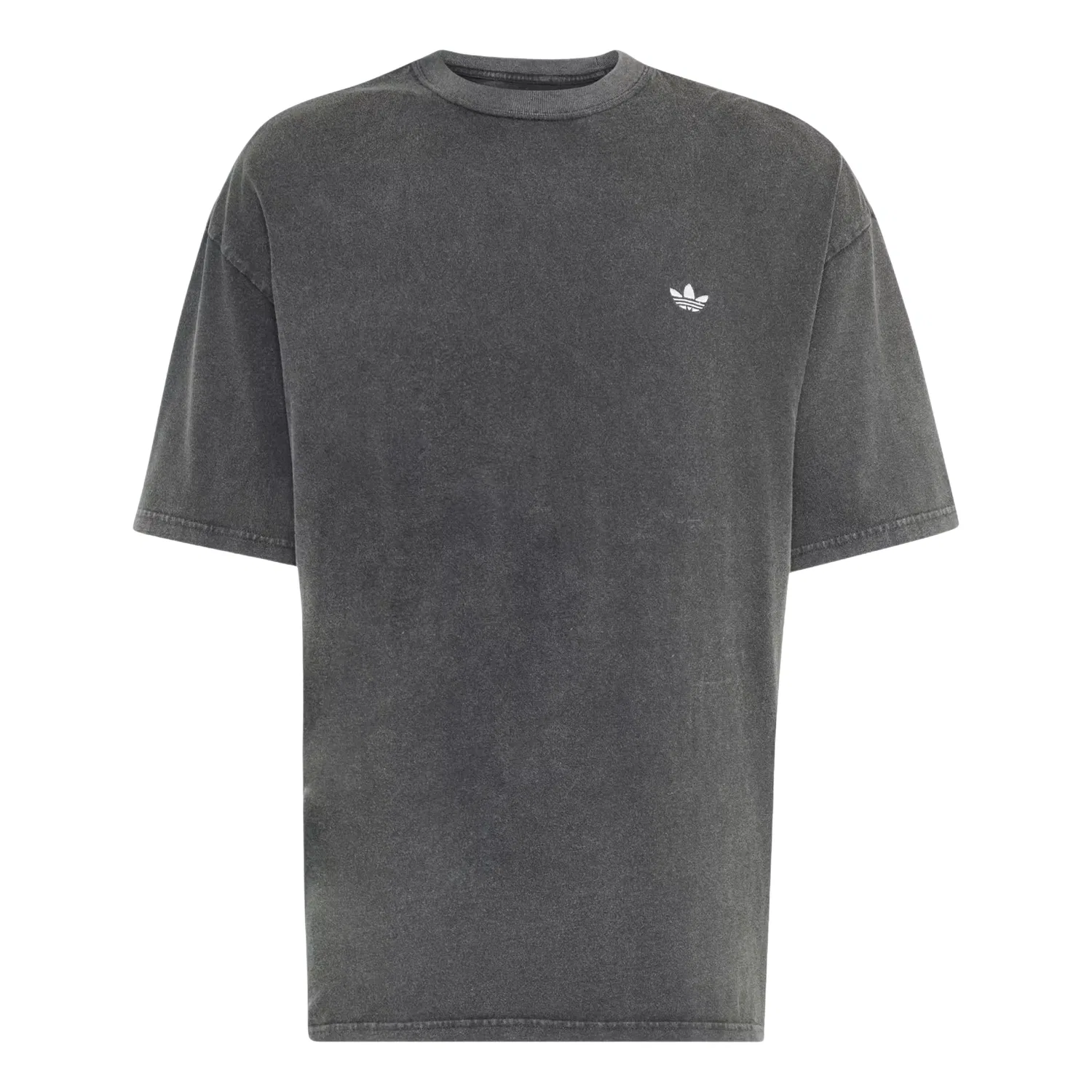 Мужская футболка с принтом Trefoil Essentials Washed Loose Dropped Adidas, черный
