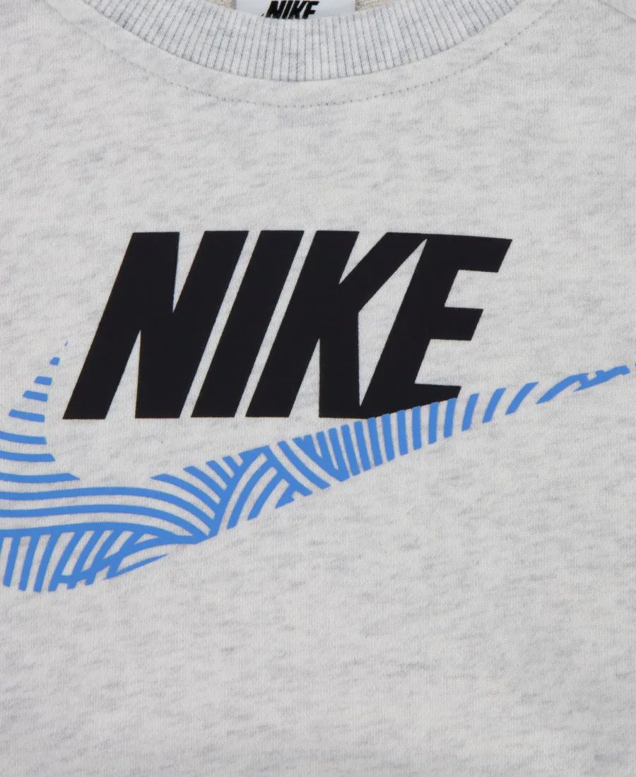 Детская толстовка In The Zone Oversized с круглым вырезом, размер 4-7 Nike, Birch Heather — фото 3