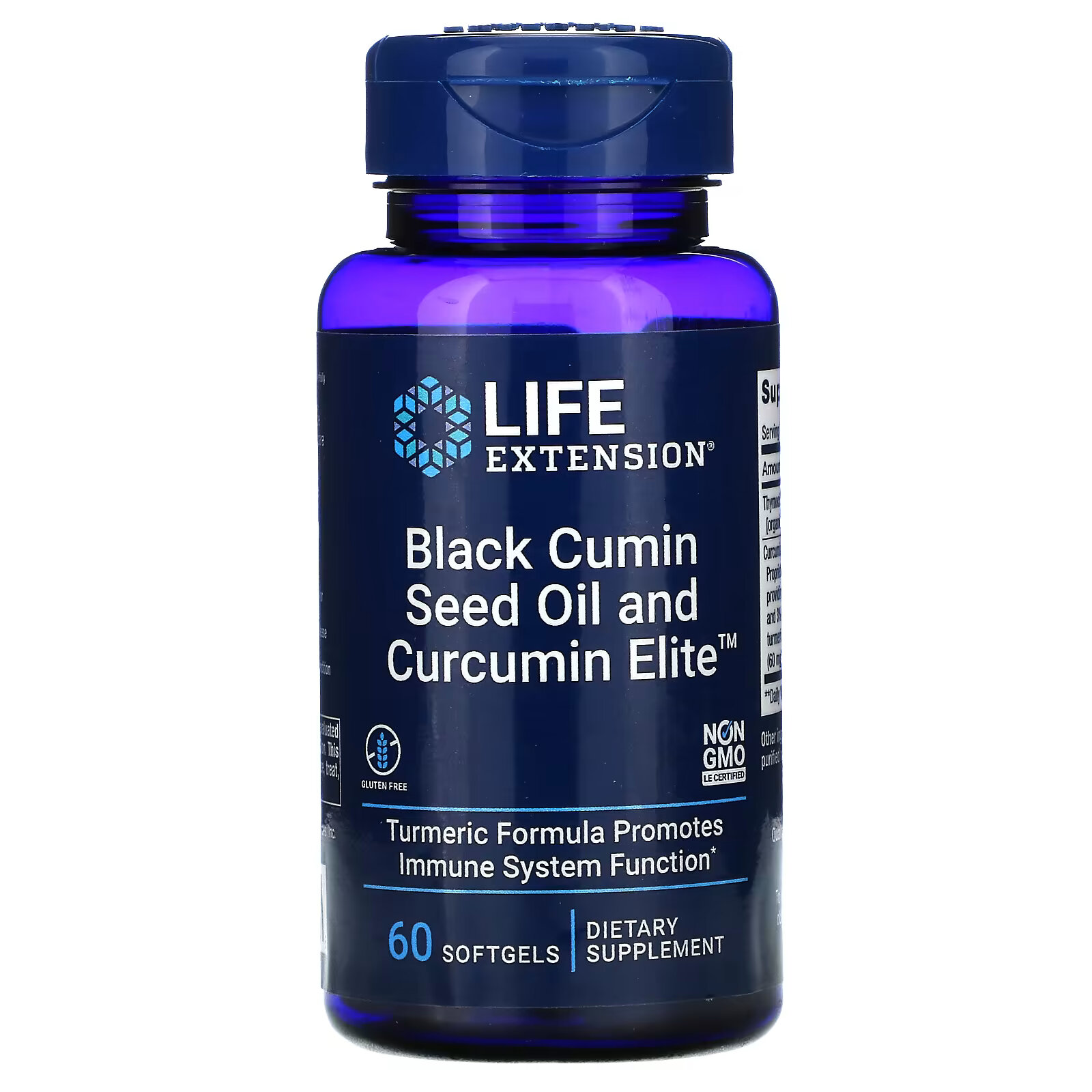 Life Extension, масло из семян черного тмина с Curcumin Elite, 60 капсул - фото