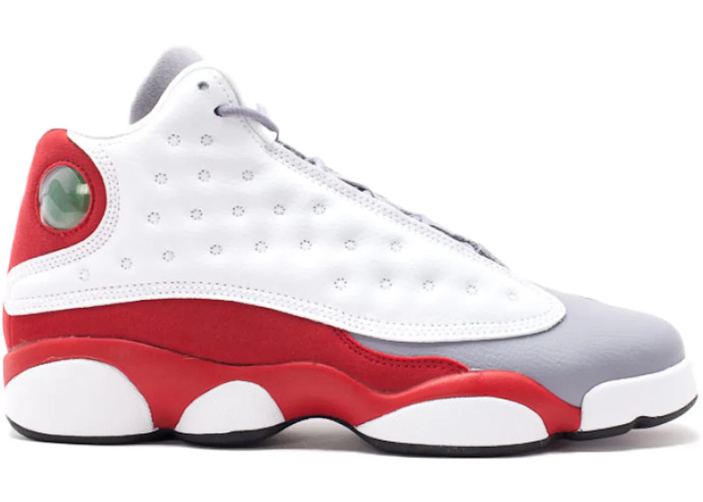 Детские кроссовки с вставками Jordan 13 Retro Jordan, White/Black-True Red-Cmnt Grey