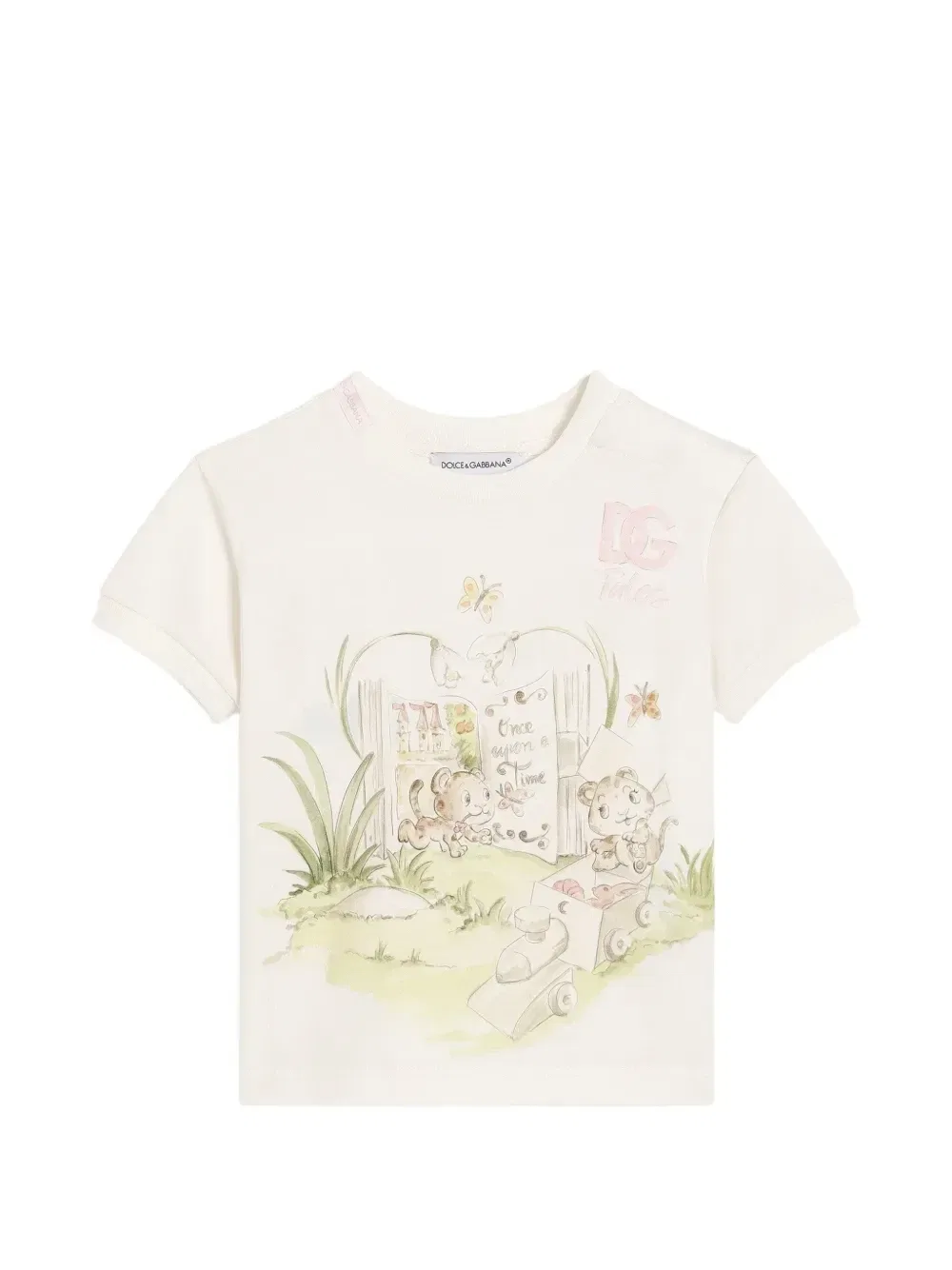 Джерси футболка Dolce & Gabbana Kids, бежевый