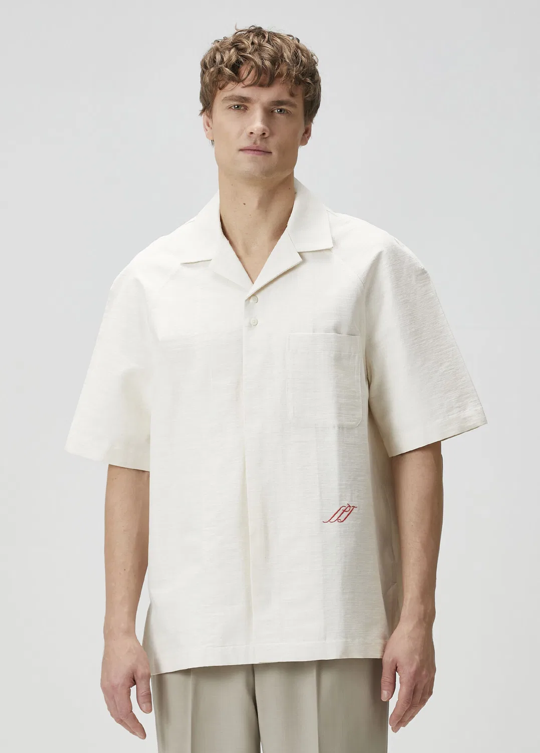 Рубашка с коротким рукавом Jacquemus, white
