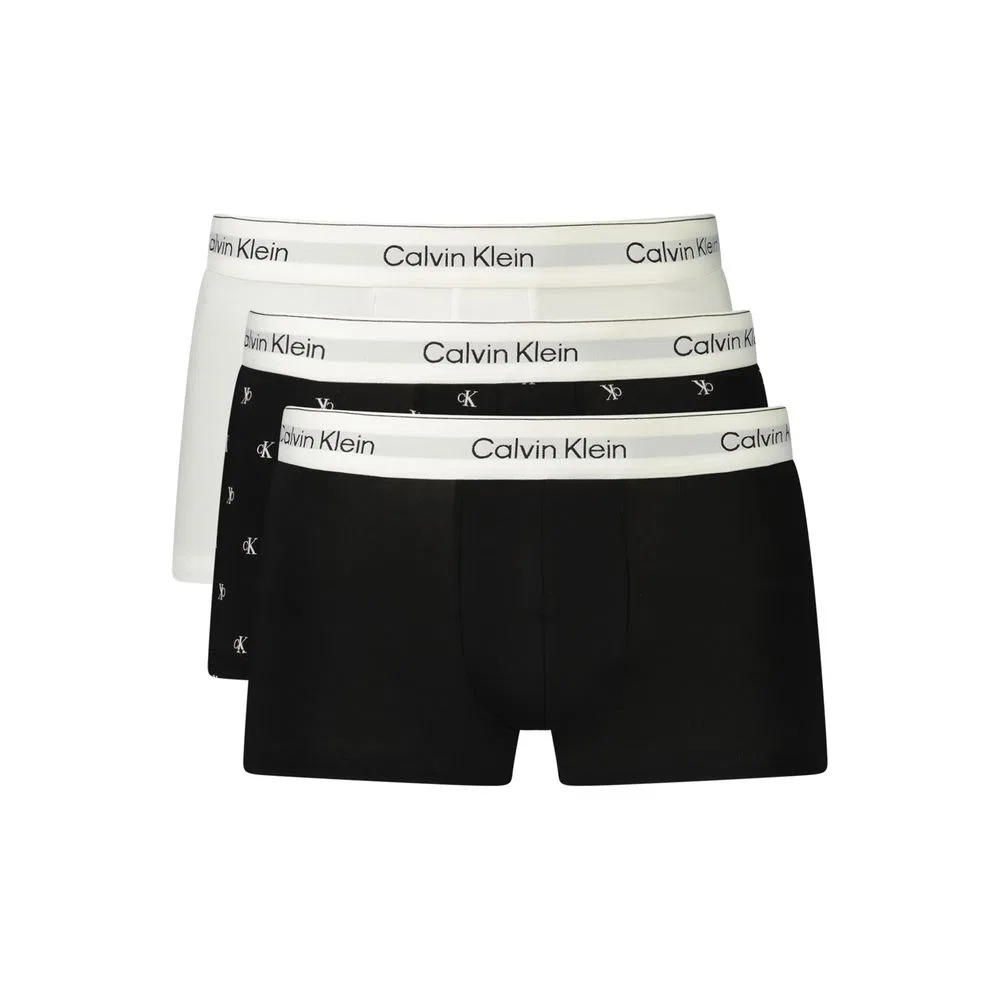 Мужские трусы-боксеры низкой посадки комплект из 3 штук Calvin Klein, Black