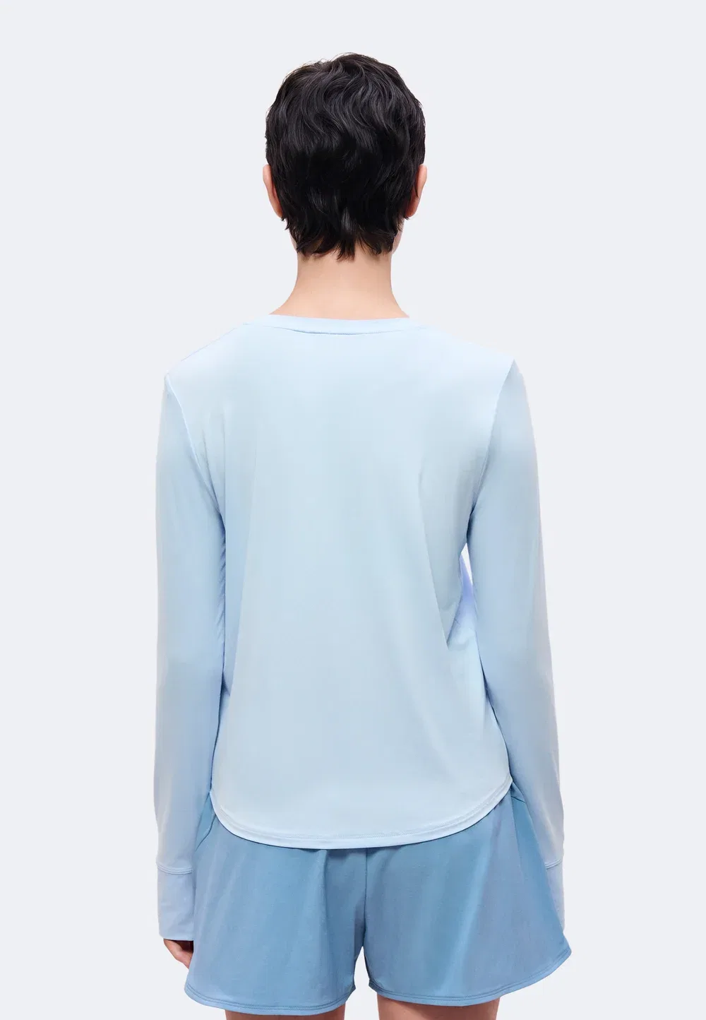 Классический вариант - блузка с длинными рукавами Nike Performance, Hydrogen Blue/White — фото 3
