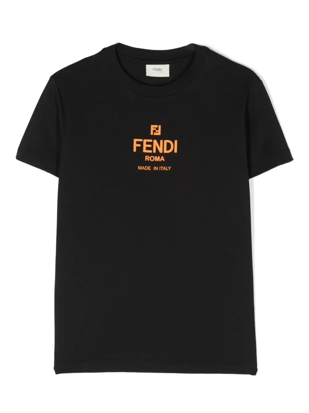 Футболка с логотипом Fendi Kids, черный