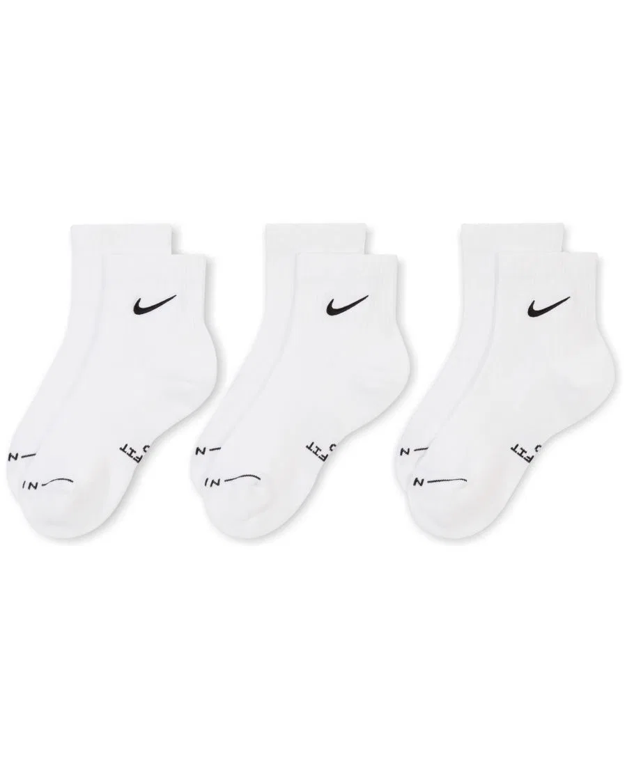 Комплект носков с усиленной пяткой и мыском Nike Everyday Elevated Ankle, White