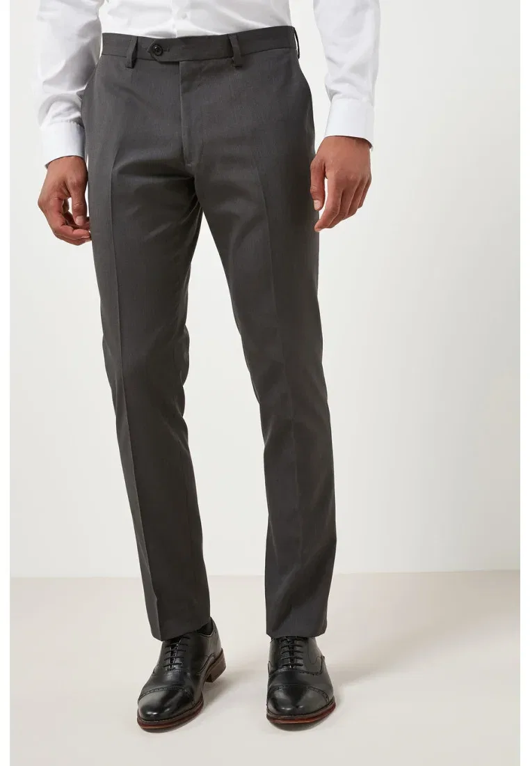 Костюм: брюки приталенного кроя - брюки Next, Mottled Dark Grey