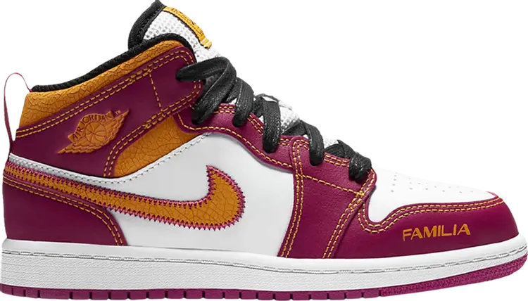 

Кроссовки Air Jordan 1 Mid PS Día de Muertos, белый, Белый;серый, Кроссовки Air Jordan 1 Mid PS Día de Muertos, белый