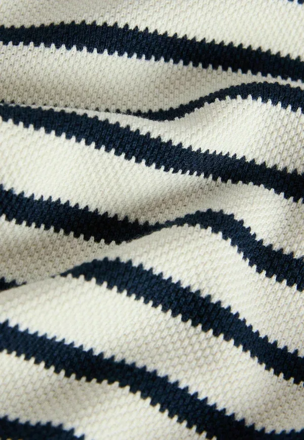 Комплект брюк и топа из хлопка The Set, ecru темно-синий stripe — фото 4