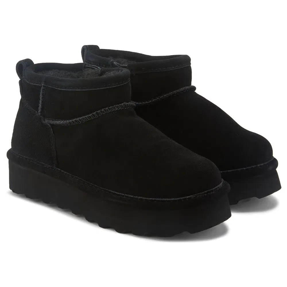 Детские ретро-ботинки на платформе короткие Bearpaw, Black