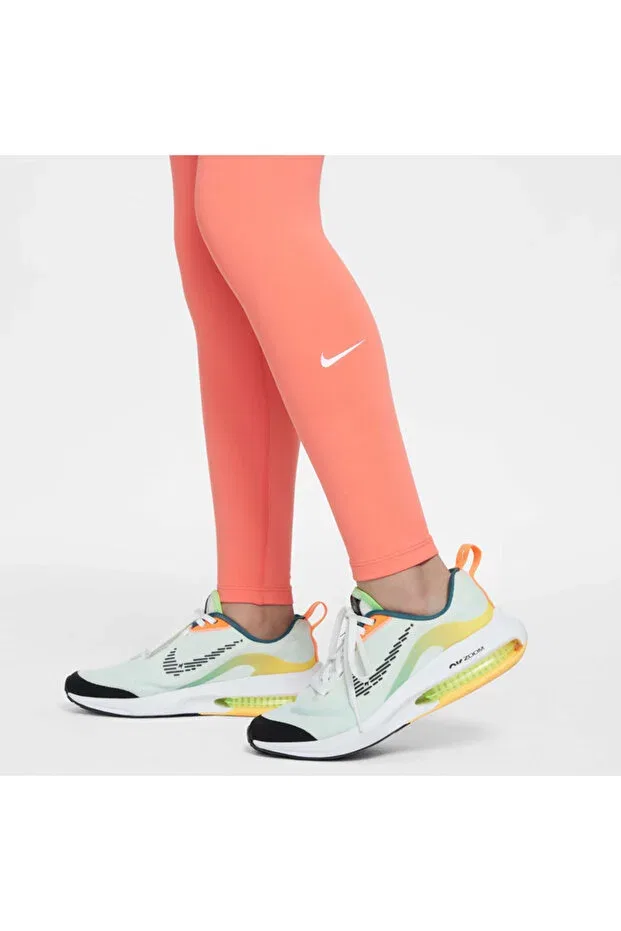 Детские спортивные леггинсы для девочек с высокой талией Nike, Orange — фото 2
