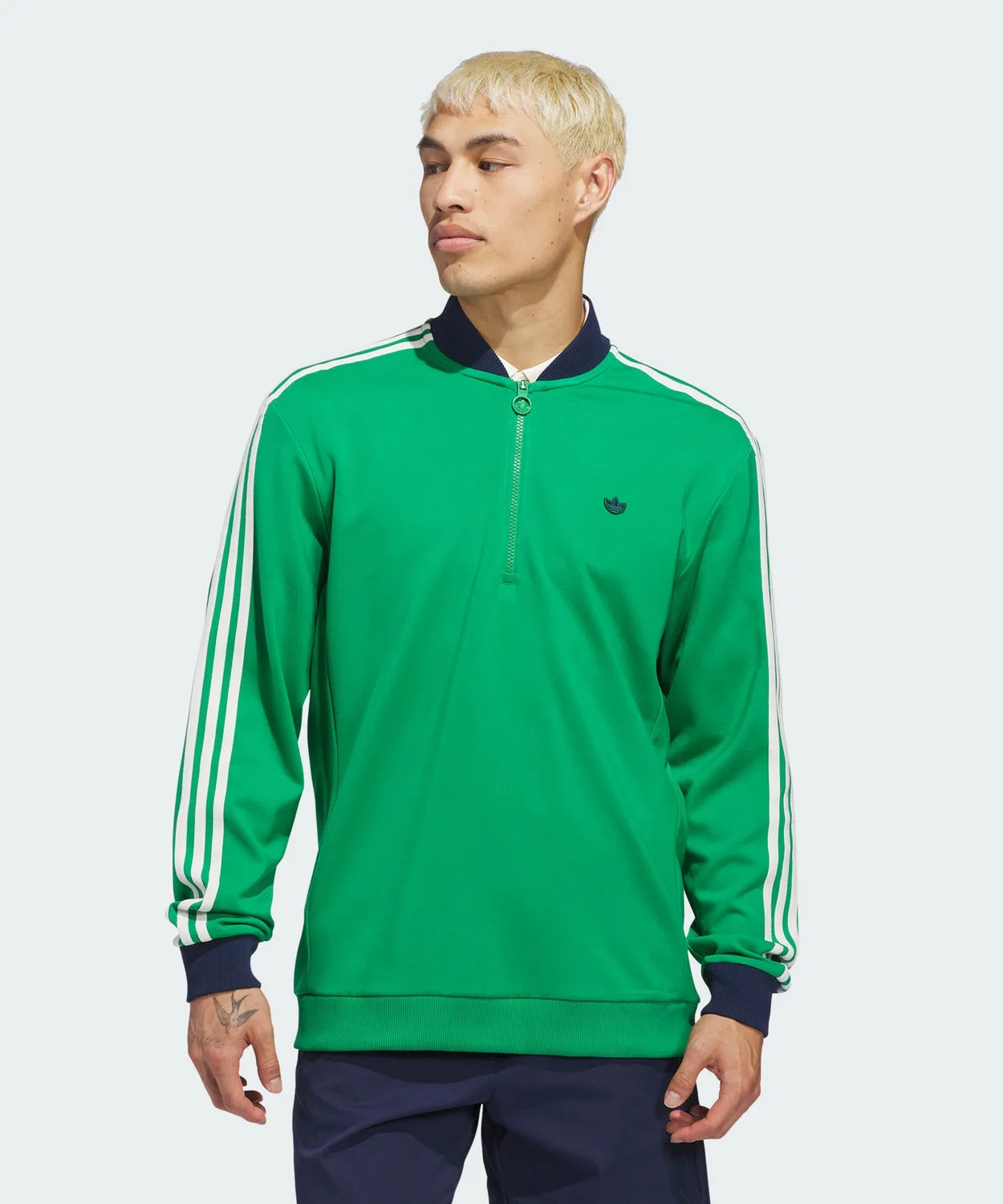 Мужской свитшот с длинным рукавомAdidas Golf 3st HZ, Green