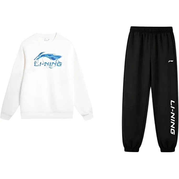 Детский комплект из свитшота и спортивных штанов с манжетами Casual Sportswear Li-Ning