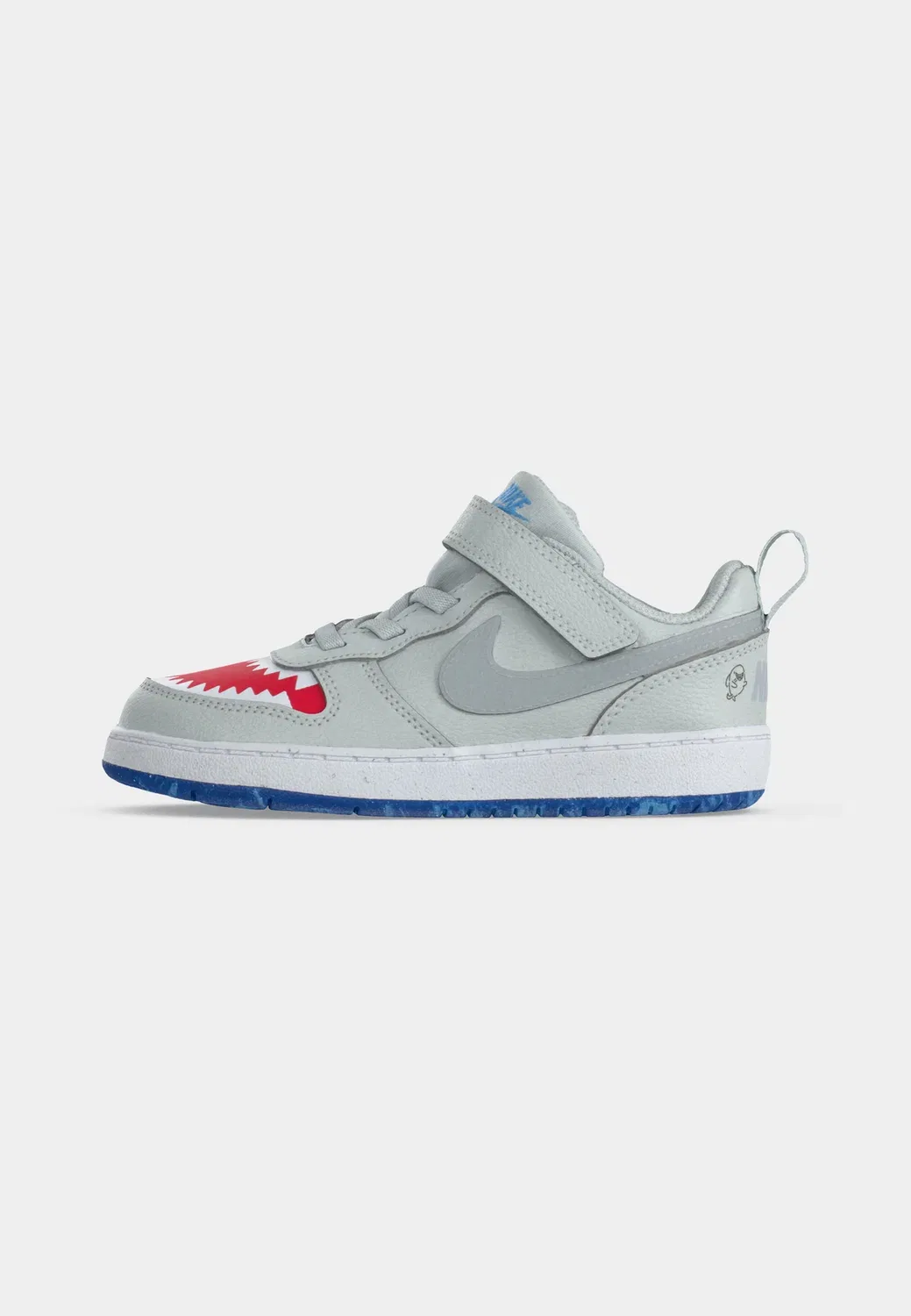 Кроссовки унисекс Court borough Nike Sportswear, Pure Platinum-Coloured/Wolf Grey/University Red/Game Royal/Football Blue — фото 2