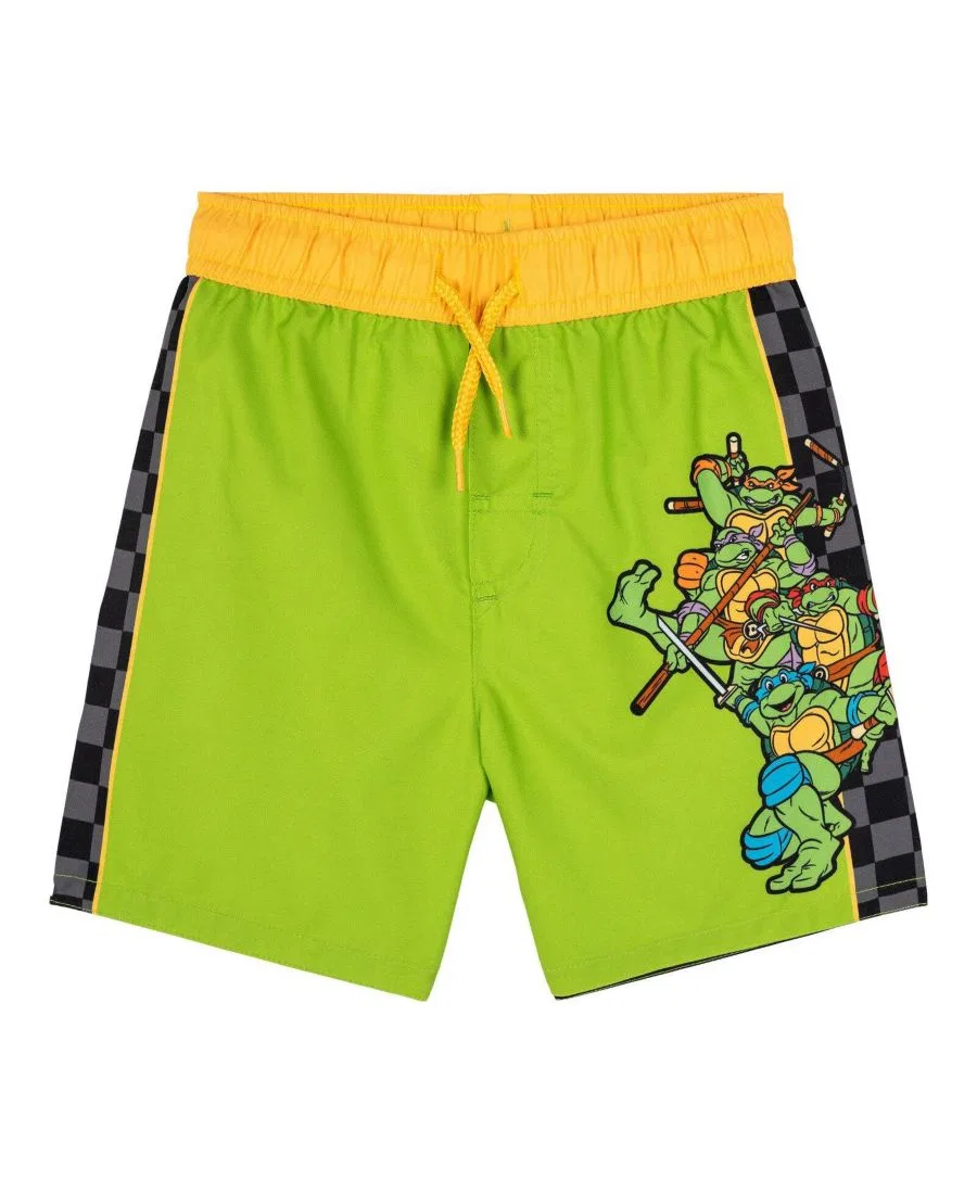 Комплект для плавания из рашгарда и плавок Teenage Mutant Ninja Turtles, Green and Yellow — фото 2