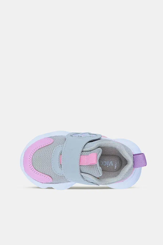 Детские кроссовки для девочек со светодиодами Vicco, Gray-Pink — фото 4