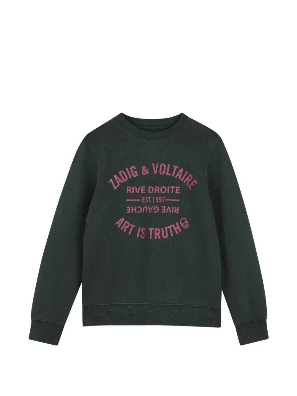 Толстовка с логотипом Zadig & Voltaire Kids, зеленый