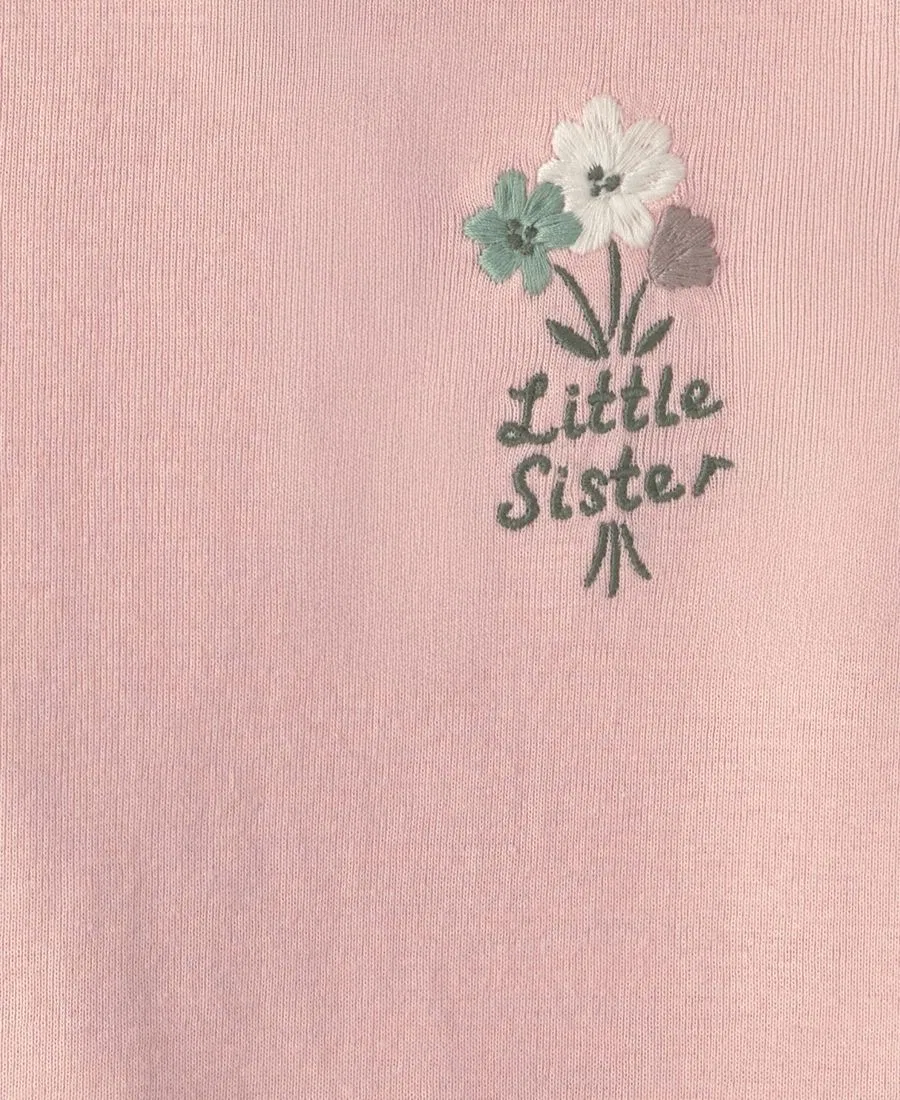Комплект из боди и брюк с вышивкой Little Sister Floral Carter's, Pink — фото 2