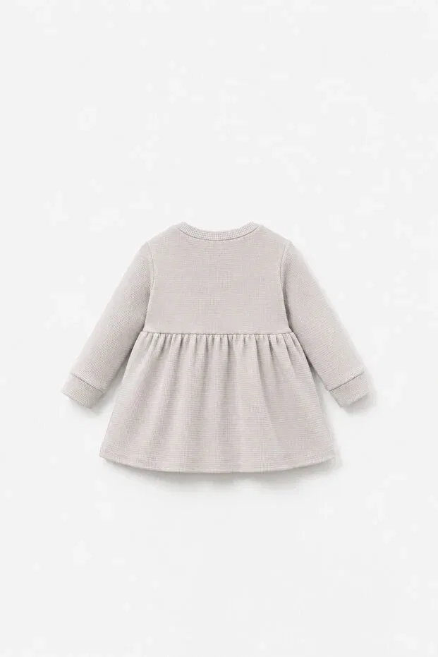 Детское платье для девочек с длинным рукавом Pmini, Gray — фото 3