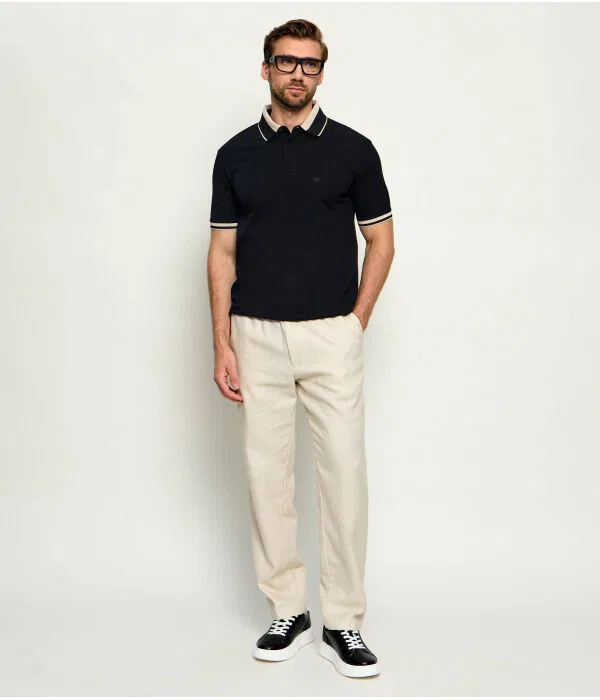 Мужская футболка поло Regular Fit Emporio Armani, черный — фото 2