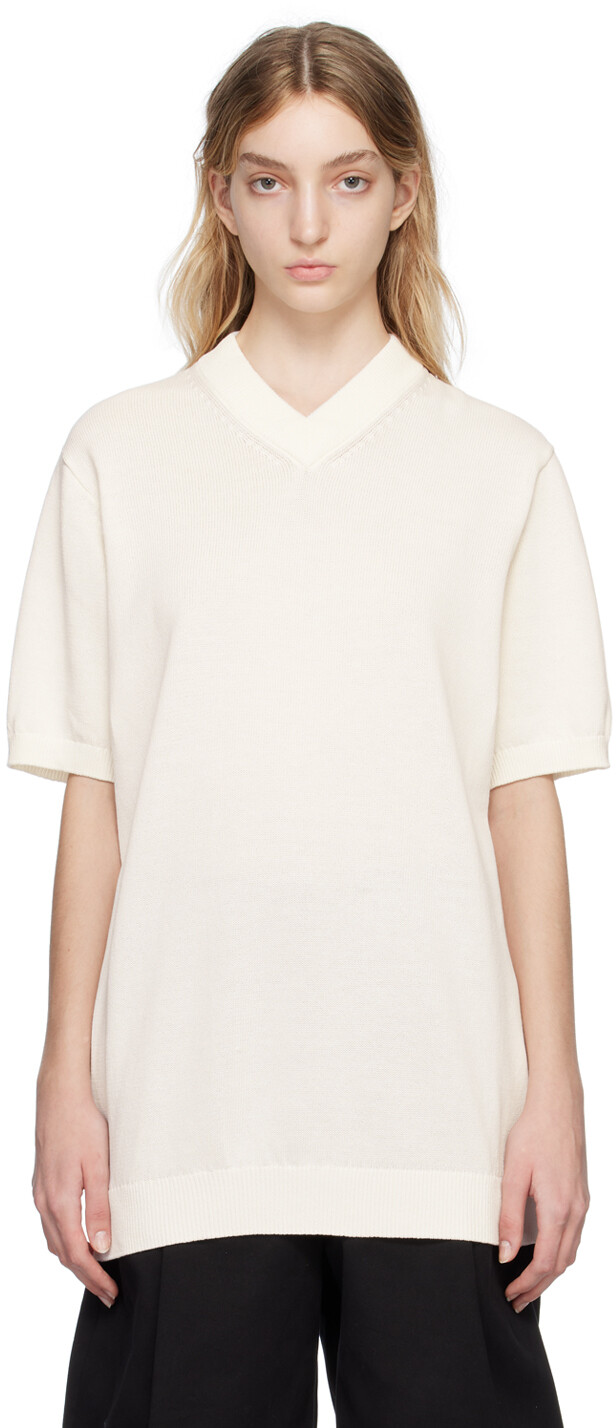 

Off-White Тульский свитер Studio Nicholson, Белый, Off-White Тульский свитер Studio Nicholson