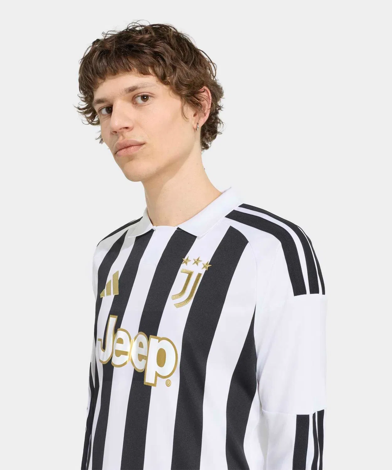 Мужская футболка с длинным рукавомс принтом Juventus 26/27 Home Jersey Adidas, White — фото 3