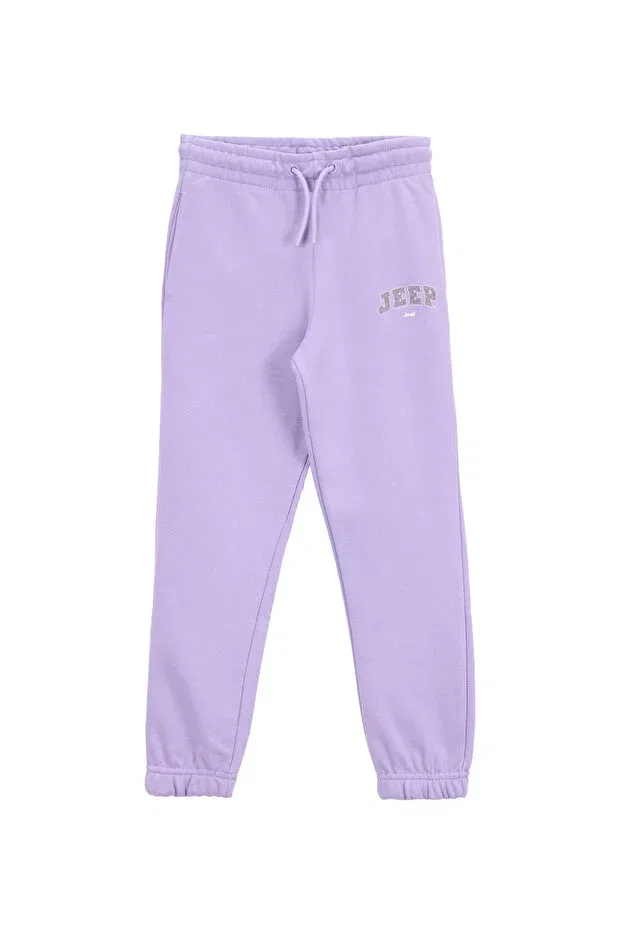 Детские спортивные штаны для девочек с принтом Elastic Leg Lilac Girls' Sweatpants J5wg-Ea7587 Jeep, Lilac — фото 3