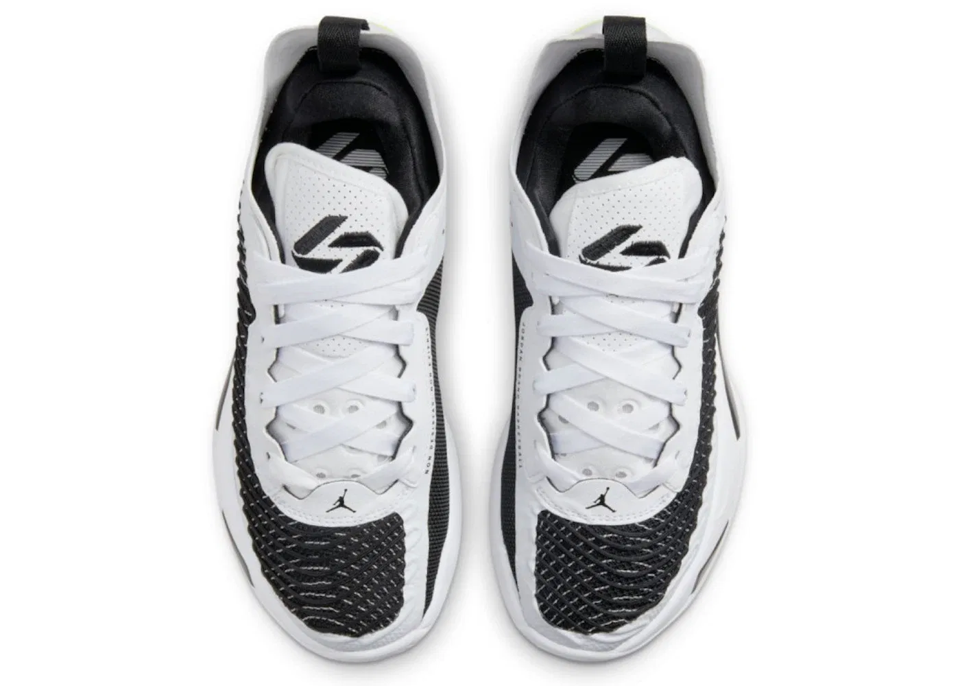 Детские кроссовки для баскетбола Jordan Luka 1 Reverse Orca Jordan, White/Black/Volt — фото 3