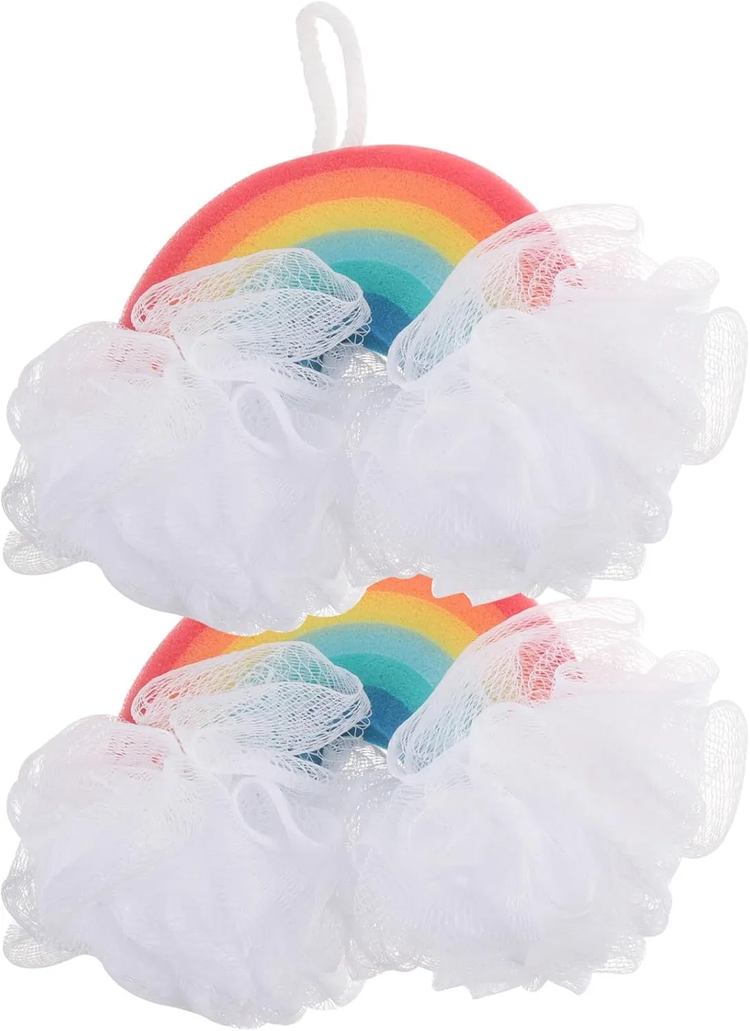 Мочалка для душа Rainbow, Angoily, набор 2 шт, 23x12x3.5 см