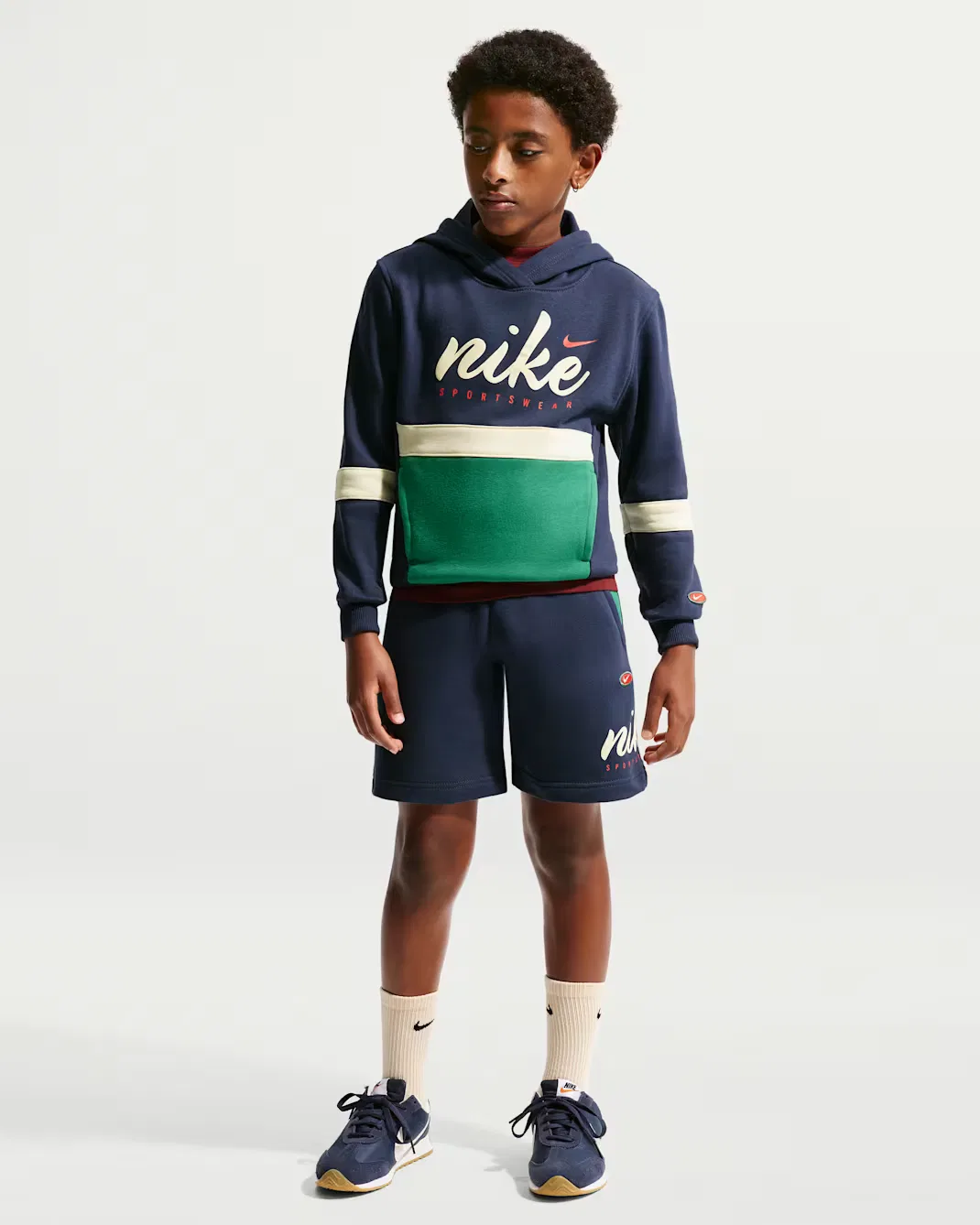 Детские шорты из французской махровой ткани Nike Sportswear Club, Midnight Navy