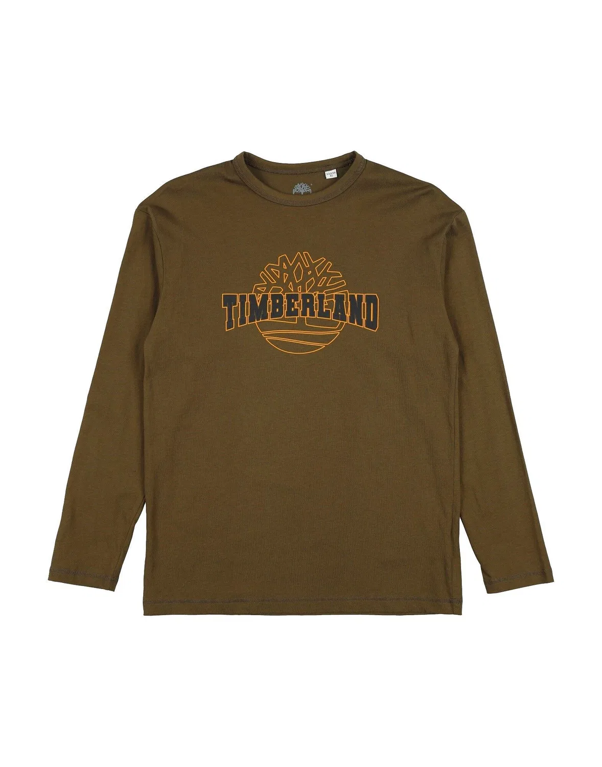 Детская футболка с длинным рукавом с принтом Timberland, темно-зеленый